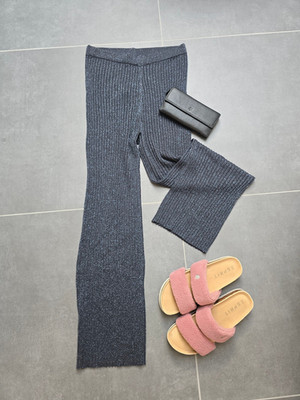Sommer Hose festlich Esprit Größe M blau glitzer