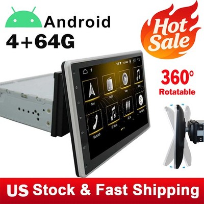 Universal Single Din Stereo 10.1inch Android Rotatable CarPlay 4+64G-2026 New