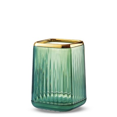 Makeup Brush Cup Holder Organizer for Vanity, Acrylic Vintage Green Make Up B...
