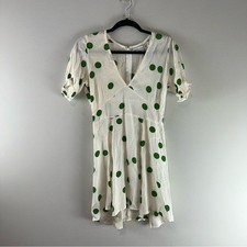 Faithfull the Brand La Belle Dress in Lolita Dot Green NWT Size 4 or Small