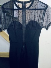 NWT Red Valentino sweetheart Cut Little Black Dress Size 5/6 With Lace Tulie Top