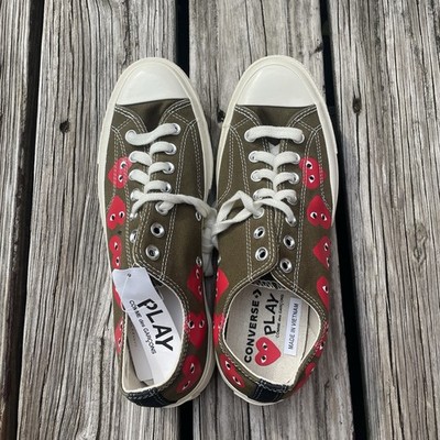 Converse Chuck 70 Low x Comme Des Garcons Play Green Multi Heart
