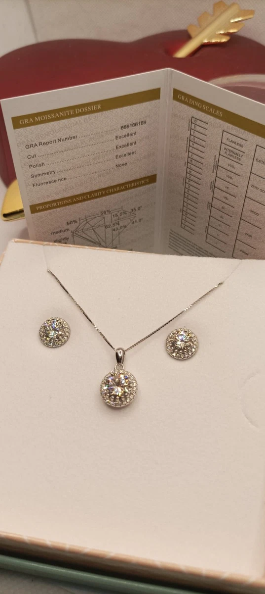 Orecchini JEROOT A Cuore In Moissanite – 4/5/6 Mm, Titanio, Brillanti, Regalo In Confezione Elegante