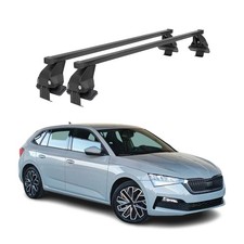 Menabo Dachträger Grundtäger für Skoda Scala 2019-2026 50kg Stahl Schwarz 2 tlg