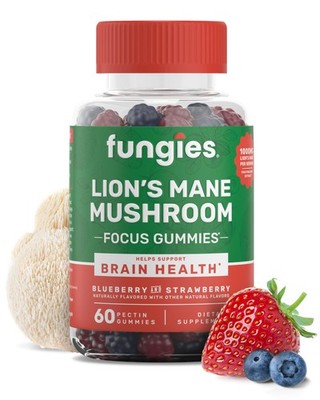 Lion's Mane Mushroom Gummies, Mixed Blueberry & Strawberry Flavor - Mushroom ...