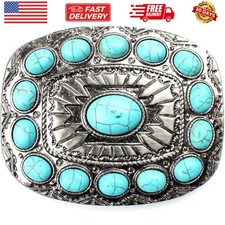 Turquoise belt buckle western buckles for ladies