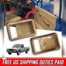 Handle Pair Set Inner Door Bezel Brown LR For Nissan Datsun 720 Pickup 1979-1986