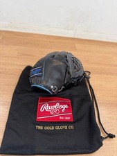 Rawlings Nakanishi Model Baseball Glove Black/Blue Hard Thrower Used