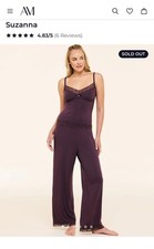 Adore Me Suzanna Pajama Cami Set Dark Purple Women  s Regular XL