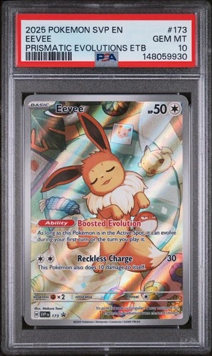 2025 POKEMON SVP EN-SV BLACK STAR PROMO #173 EEVEE PSA 10
