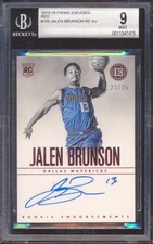 2018 PANINI ENCASED JALEN BRUNSON ENDORSEMENTS AUTO AUTOGRAPH /25 BGS 9!