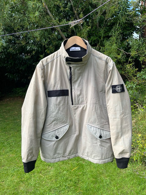 Stone Island Ice jacket SI check grid camo pullover Large UK