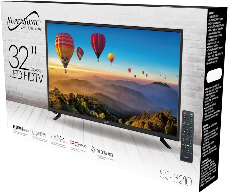 Supersonic SC-3210 31.5-Inch DLED HDTV with ATSC & NTSC, HDMI Input - Image 4 of 4