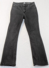 Lee Riders Mid Rise Bootcut Womens 28x30 Black Denim Jeans Stretch Flare