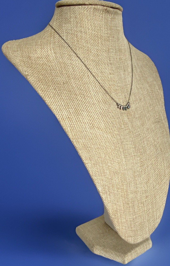 Adjustable Sterling Silver Necklace, Tiny Rainbow… - image 7