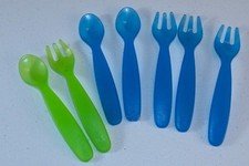 The Vintage First Years Plastic Spoons  Forks Designed for Toddlers BPA FREE