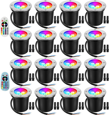 RGB Color Changing LED Landscape Lights - 10W Waterproof Garden Well Lights (16)