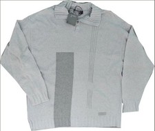 Herren Strickpullover 90er Jahre Kragen Pullover Gr.52 Pulli Grau Restposten