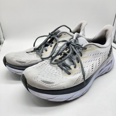 Hoka One One Clifton 8 Running Shoes Men's 10.5 D Lunar Rock Nimbus Cloud