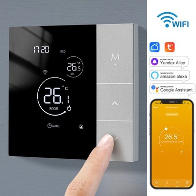 WiFi Smart Thermostat Tuya for Boiler/Electric/Underfloor Heating, Alexa Google