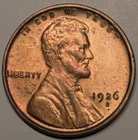 1926-S Lincoln Cent BU Unc. +++ Red Very Nice T160291