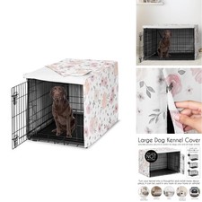 Sweet Jojo Designs 42In. Medium/Large Dog Crate Cover Pink/Grey Boho Floral