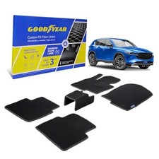 All-Weather Car Floor Mats   Custom Fit for Mazda CX Black/Blue For CX-5 17-26