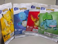 Set/ Mattel Pokemon Figur Pikachu Glumanda Schiggy Bisasam Mega Blocks Minifigur