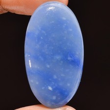 Natural Blue Aventurine Oval Shape Cabochon Gemstone 37.5 Ct 38X21X5 mm GC-28872