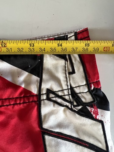 No Fear Board Shorts Mens 30 Colorblock Logo Beach Swim Trunks Y2K Black Red - Picture 7 of 7