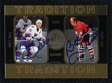 1997-98 SP Authentic Tradition 86/352 Brett Hull Bobby Hull #T5 Auto HOF 0hw