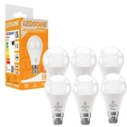 6 Pack - B22 LED Bulb SMD A55-HP 5W Cool White 6400K Non Dimmable White Glass