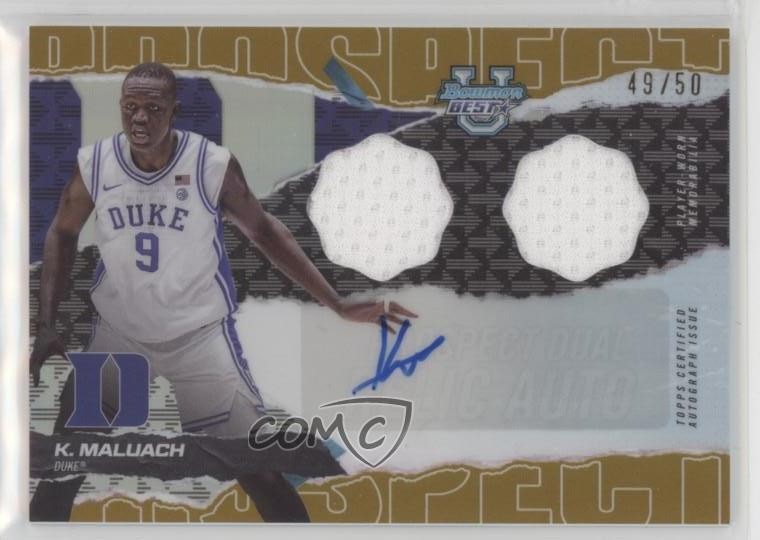 2024-25 Bowman U Best Gold Refractor 49/50 Khaman Maluach #PDRA-KM Auto 0nm7