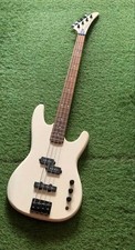 1980s Epiphone by Gibson Power Bass Pearl White Electric Bass Guitar PJ Style