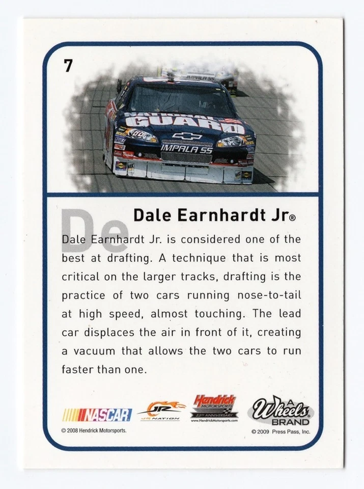 AUTOGRAPHED Dale Jr. 2009 Wheels Element Racing DAYTONA SHOOTOUT WIN Card & COA - Image 2 of 2