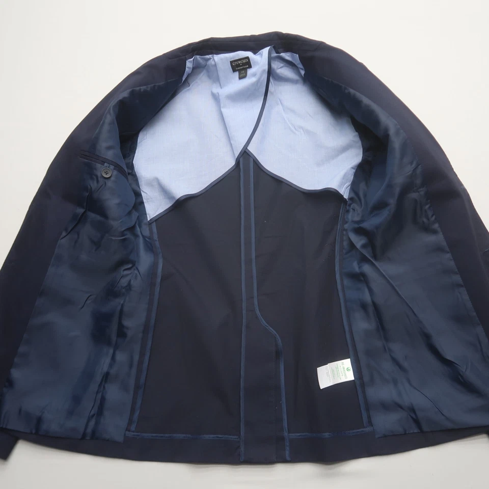 Blazer Crewcut J Crew Factory para niños jóvenes Thompson talla 16 azul chaqueta de 2 botones Foto 3 de 4