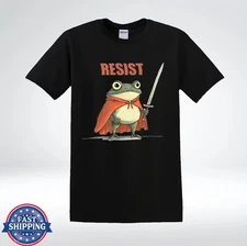 Inspirational Frog Art Resist Message Parody T-Shirt