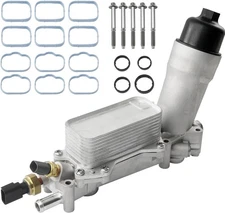 Aluminum Engine Oil Cooler Filter Housing for 11-16 Dodge Jeep Chrysler Ram 3.6L