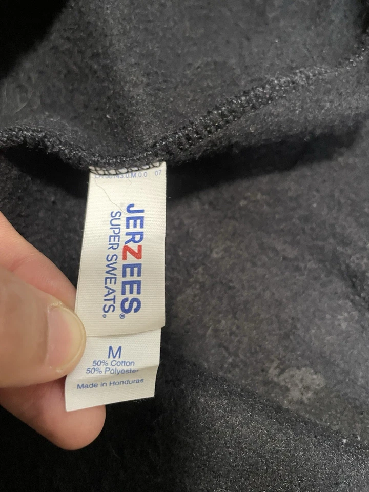 VTG Jerzees Creative Sweatpants Mens Sz M Black Fleece Blank Joggers Y2K - Image 3 of 4