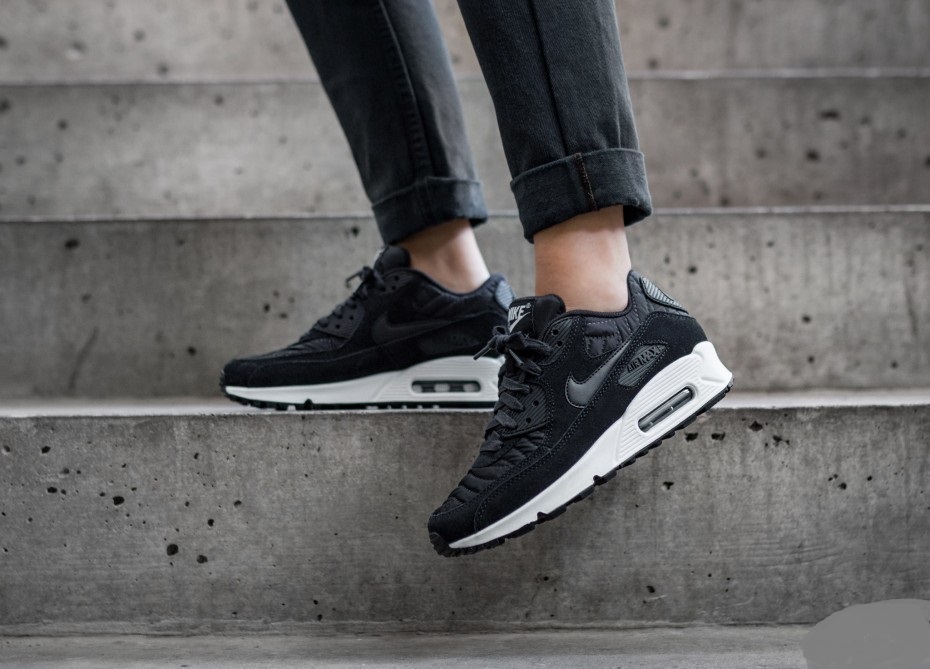 Nike Air Max 90 Premium black/black/ivory 443817-009 Wmn Sz 7 | eBay