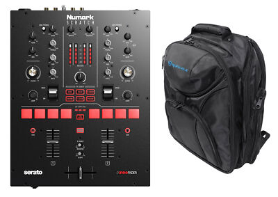 Numark Scratch 24-Bit 2-Channel Serato DJ Pro DVS Scratch Mixer + Backpack