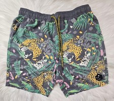 Neff Swim Shorts Trunks Mens M Tropical Tiger Beach Surfing