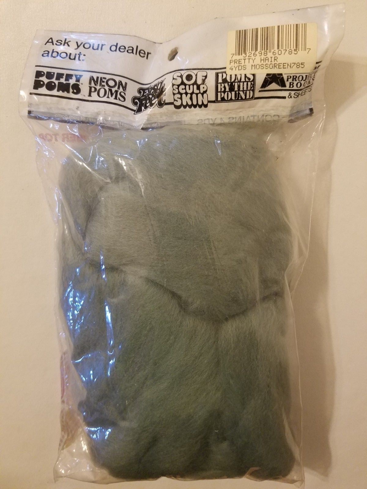 Vintage Aldastar MOSS GREEN Acrylic Fiber Craft Doll Pretty Hair 4 YDS #785  732698607857 | eBay