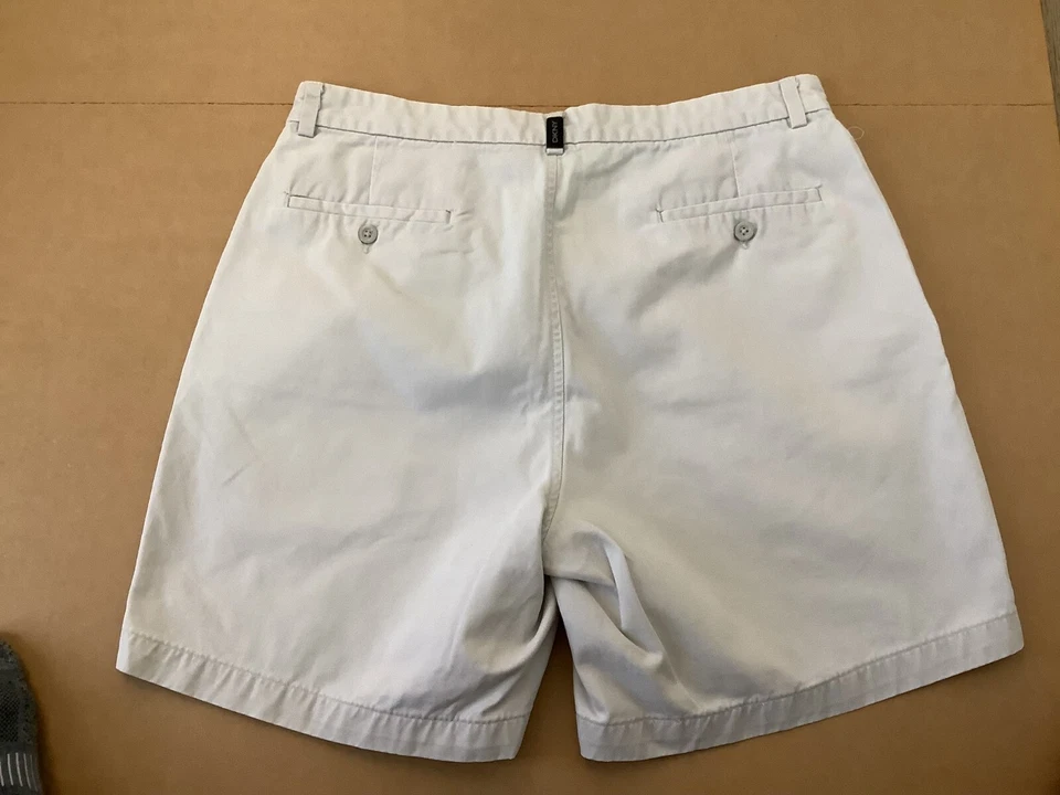 Pantalones Cortos DKNY Hombre Cintura 36 Plisados Blancos 36" x 7" Foto 3 de 4
