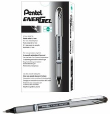 Pentel EnerGel NV Liquid Gel Pens, 0.7 mm, Medium Point, Black Ink, 12-Pack