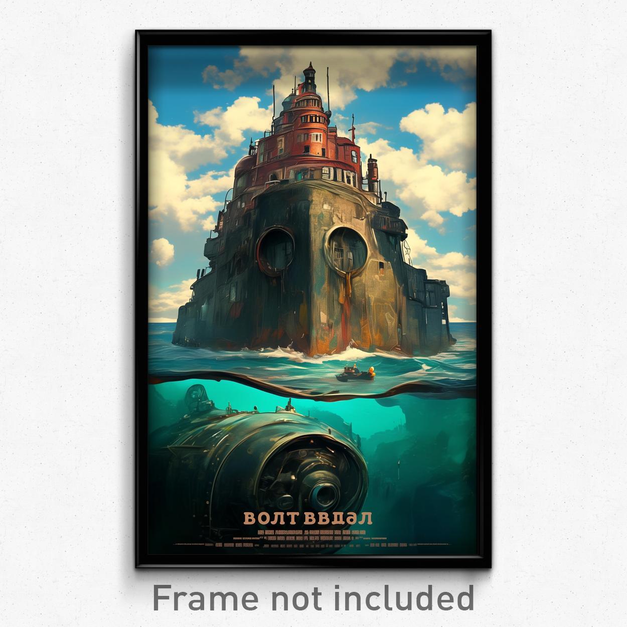 Russian Movie Poster - Unsightly Sea Wreck (Russia Retro Film Art Print)