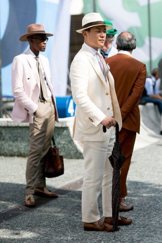 Linen Business Men Suits Spring Summer Wear Slim Fit Notch Lapel Single Breasted - Picture 5 of 12