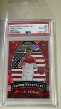2020 Panini Red Ice Prizm DP Global Prospects #98 LaMelo Ball RC Rookie PSA 10