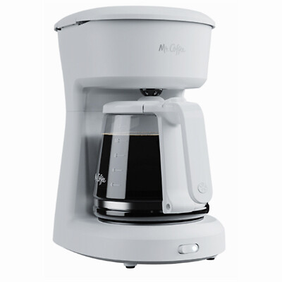 Mr. Coffee SK12RB 12-Cup Pause 'N Serve Coffeemaker, White -