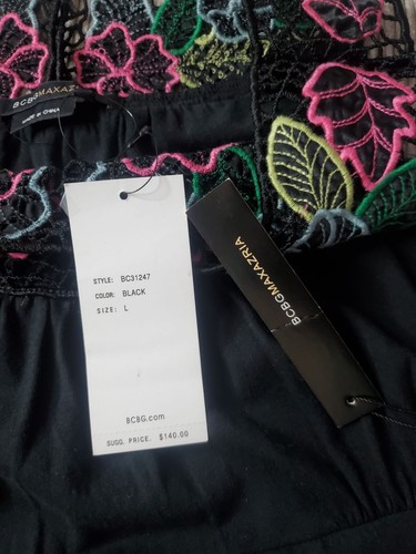 BCBGMaxazria Embroidered Top Size Large - Picture 6 of 8